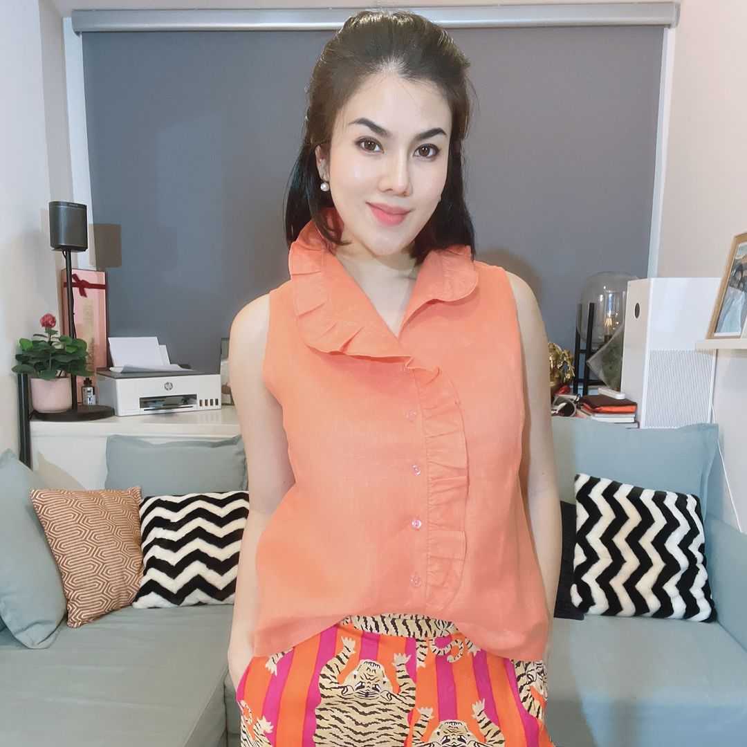 Orange Linen Shirt and Pant Set