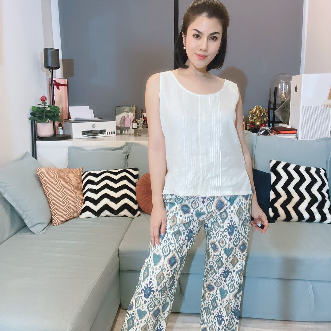 Indian White Block Print Cotton Pant