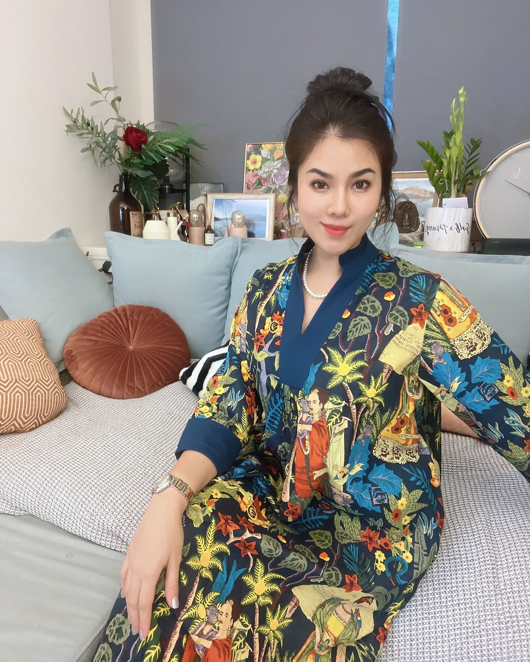Blue Maharani Style Long Dress