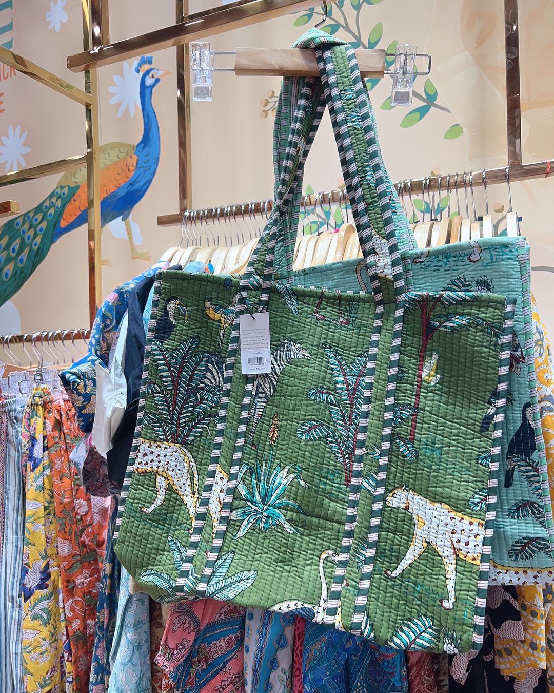 Green Tiger Print Bag