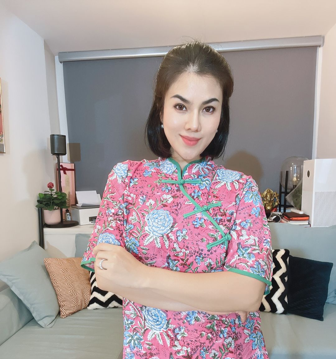 Indian floral Cotton Dress for Women