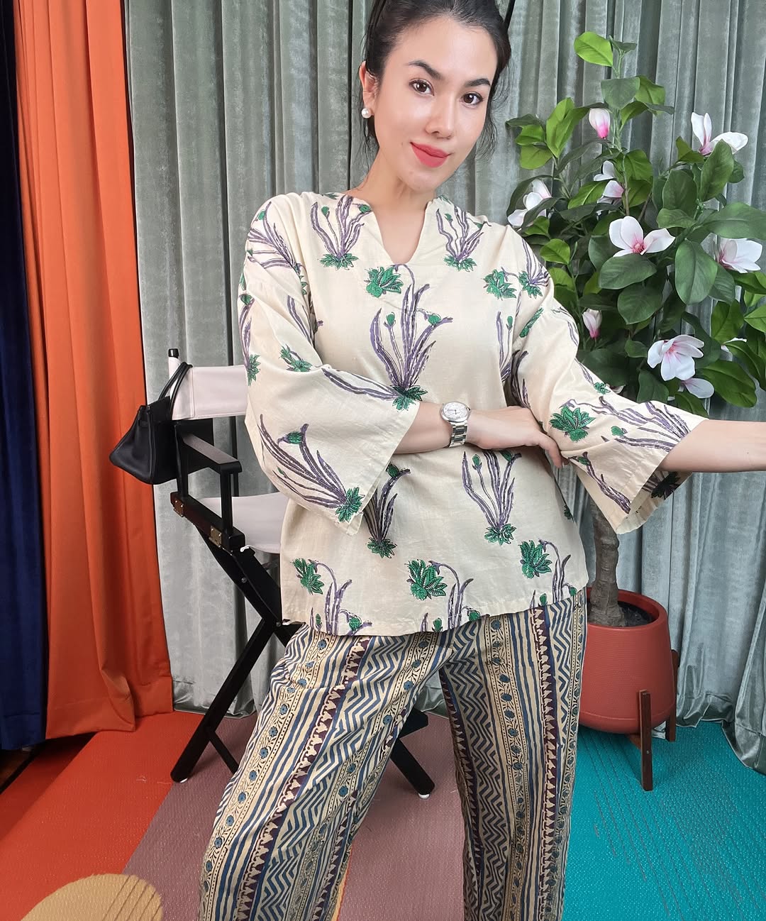 🎋🎋 Japanese Vibe Set in Indian Handblock Print ☘️☘️