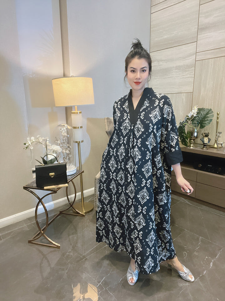 Black Maharani style long dress