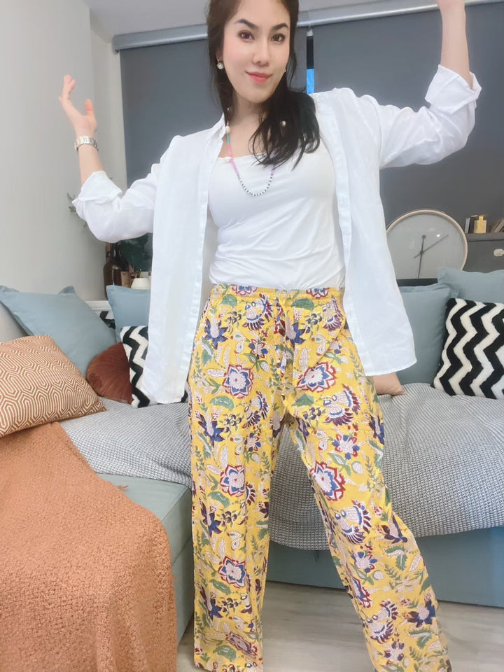 Indian Cotton Yellow Pants