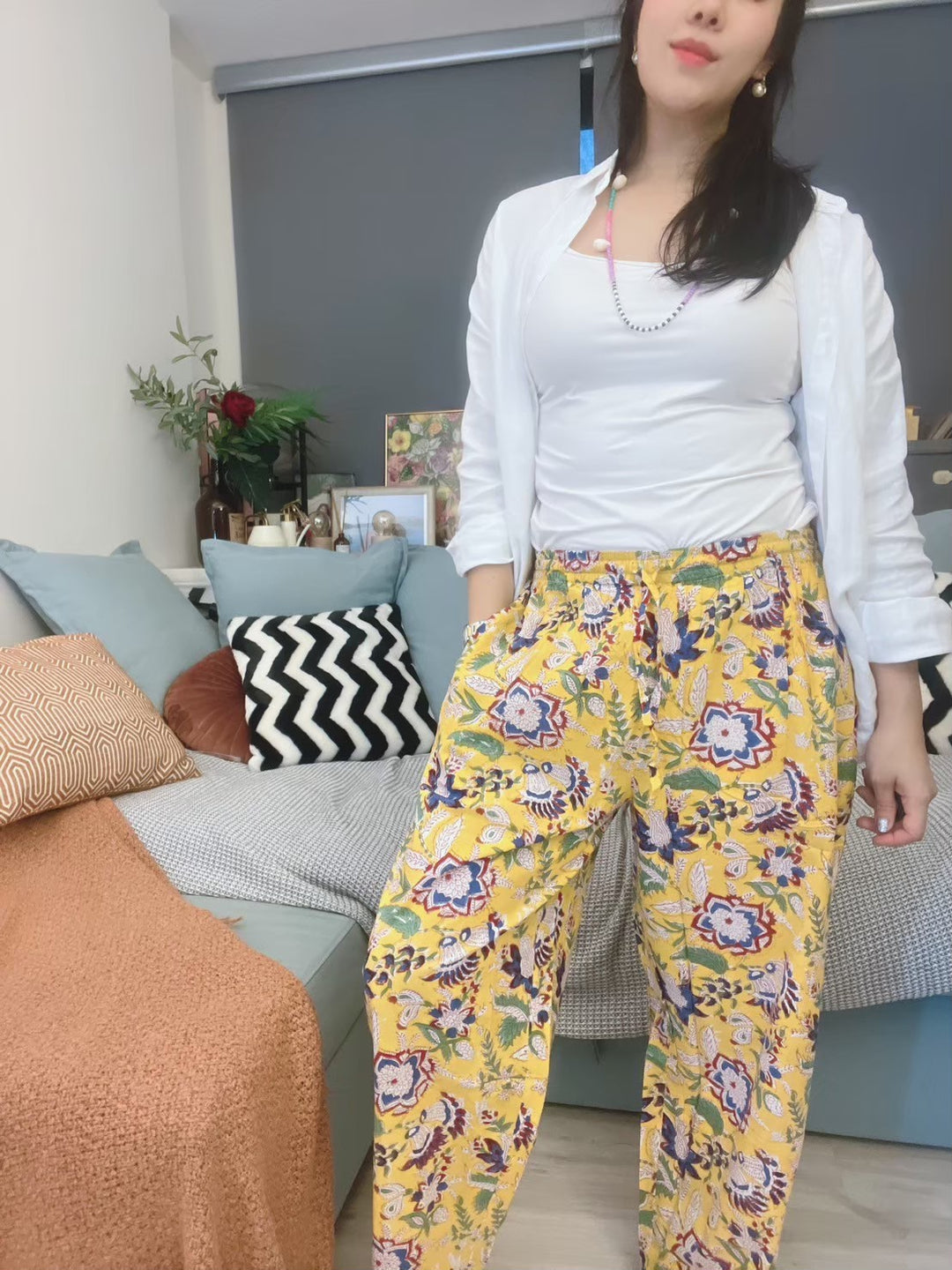 Indian Cotton Yellow Pants