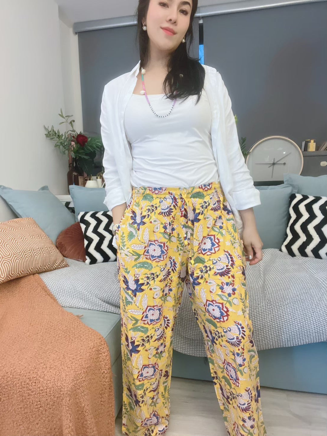 Indian Cotton Yellow Pants