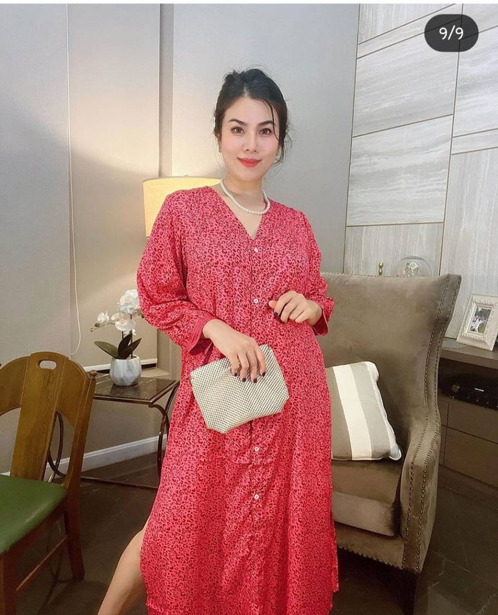 Pink Indian Silk Poly dress