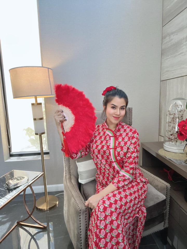 Red Cheongsam dress