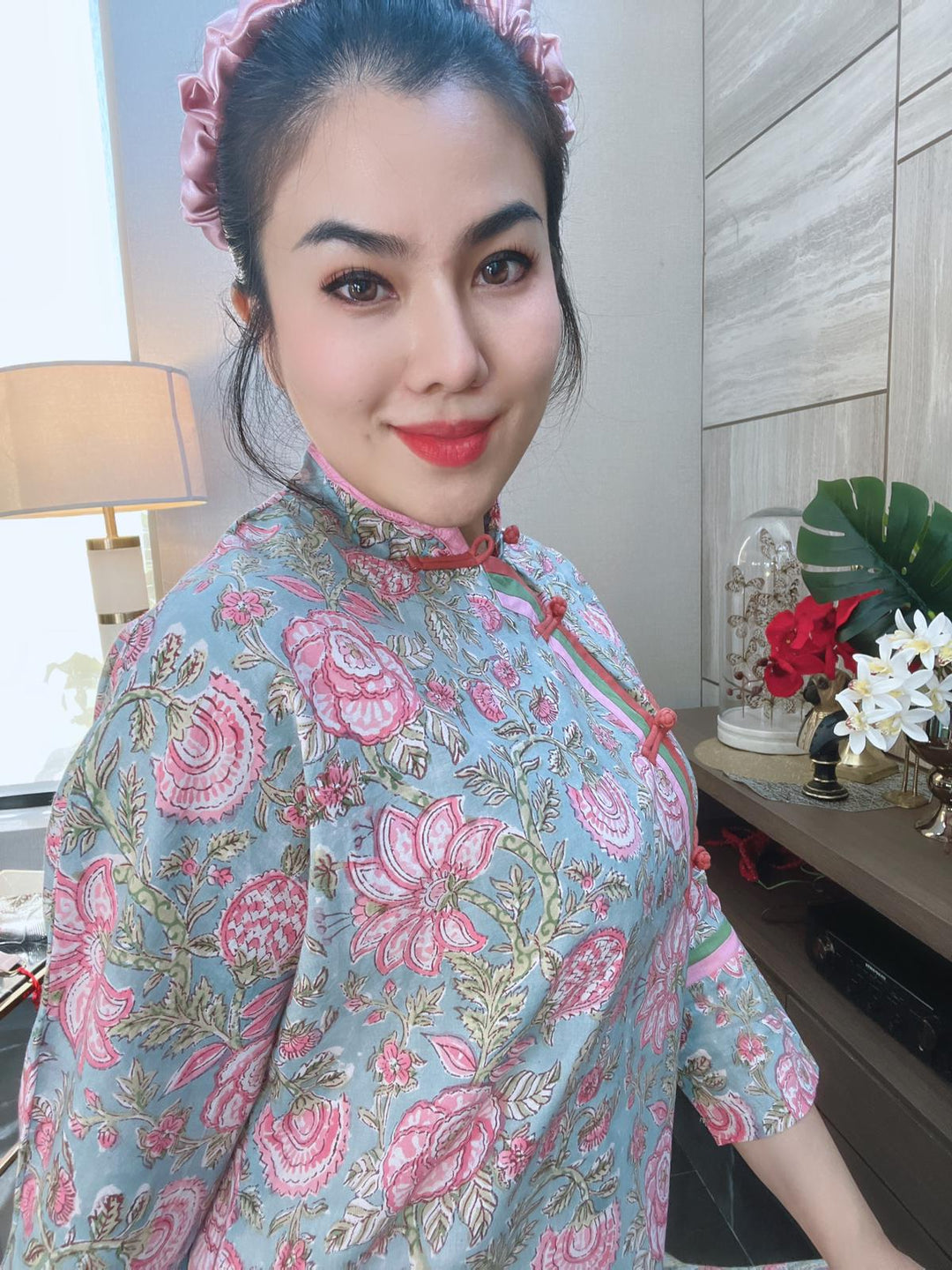 Pink Cheongsam dress