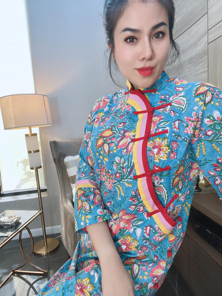 Blue Cheongsam dress