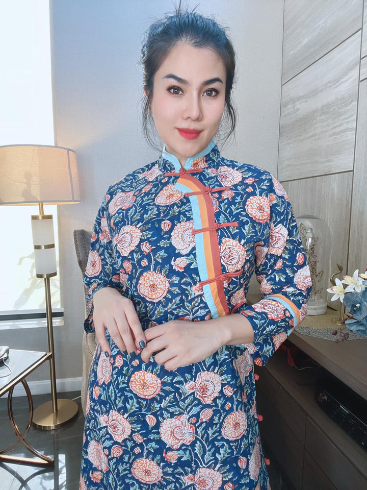 Blue Cheongsam dress