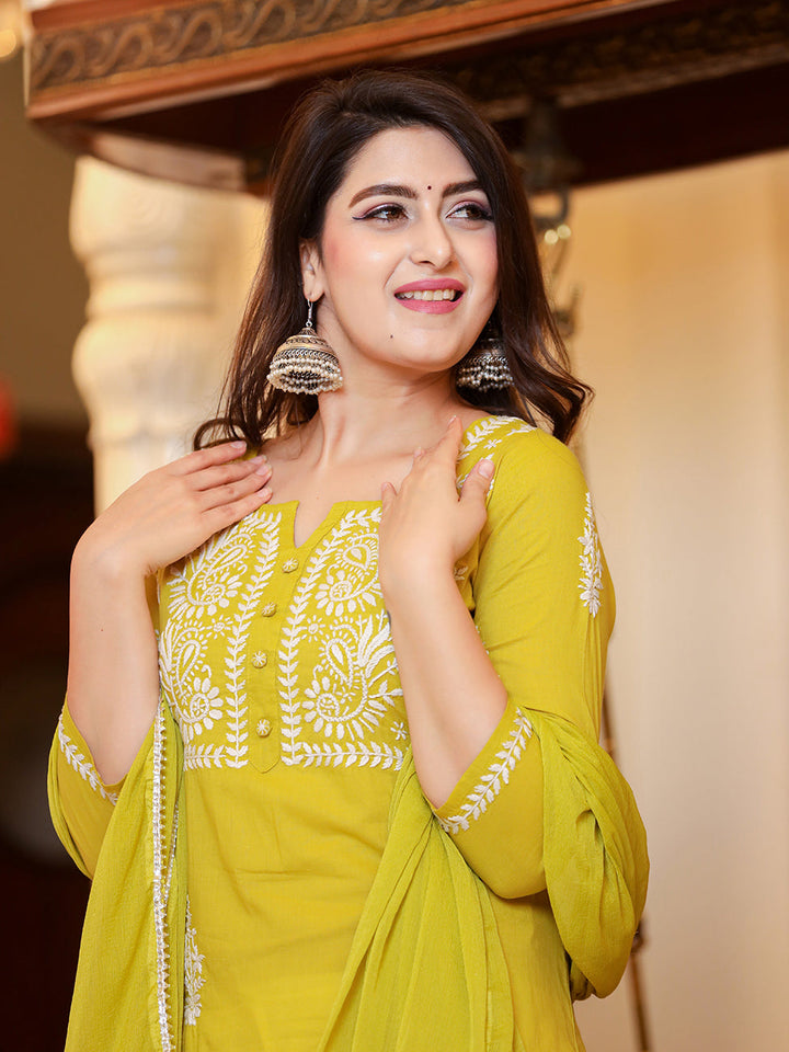 Chikankari Kurti- Hand Embroidered