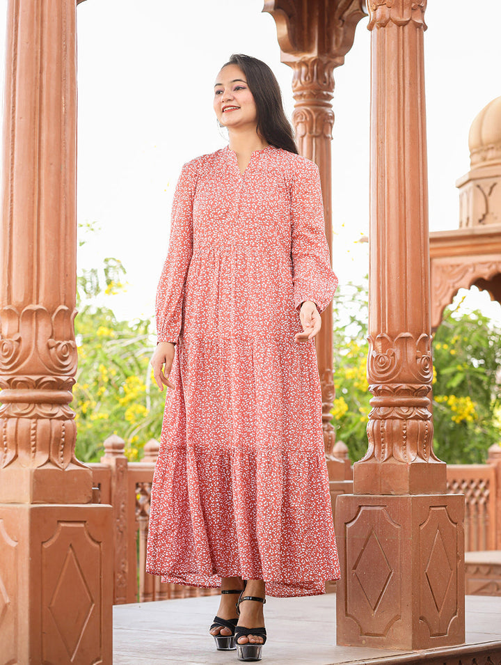 Floral Printed Pink Dress