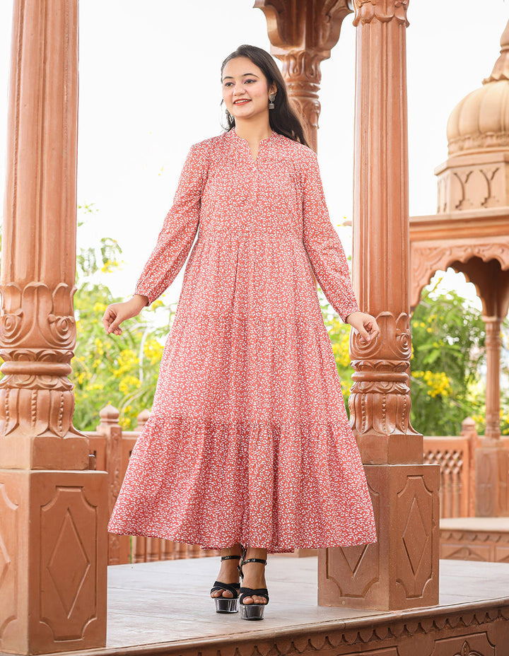 Floral Printed Pink Dress