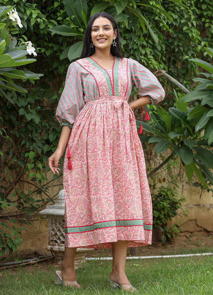 Pink Hand Block Dresses